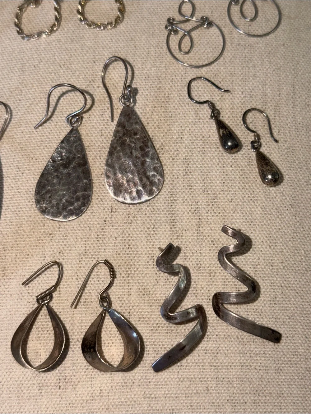Vintage Sterling Silver Earrings Lot